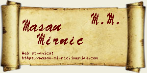 Mašan Mirnić vizit kartica